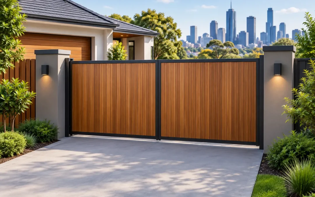 Timber Clad Driveway Gates That Last in Melbourne